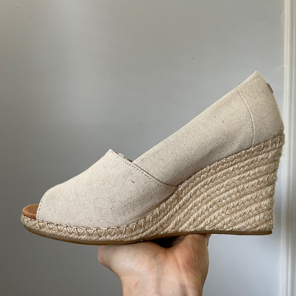 Toms Michelle Canvas Wedges
